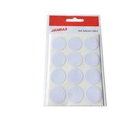 Pack of 84 Self Adhesive White 24mm Round Labels - Stickers