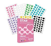 Pack of 840 Pimple Plasters, Breathable Heart Shape, Pimple Patch, Invisible, Waterproof Acne Plasters for Day and Night, 2 Sizes Pimples and Seven Colours, Instant Aid for All Skin Types