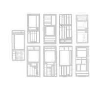 Pack of 9 Acrylic Calendar Planner Templates for Easy Setting Daily Scheduling Objective and Private Life Organization Calendar Planner Templates