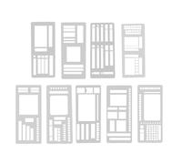 Pack of 9 Acrylic Calendar Planner Templates for Easy Setting Daily Scheduling Objective and Private Life Organization Calendar Planner Templates Set Featuring Versatile Layouts