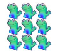 Pack of 9 Colourful Lizards Car Stickers, Waving Lizard Meme Stickers, Funny Vinyl Car Reptile Stickers Collection, For Laptop, Diary, Skateboard, Car Helmet, Window