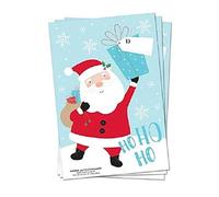Pack of 9 Giant PVC Plastic Christmas Santa Sacks - Santa Claus & Gift 30" x 20"