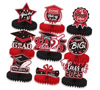 Pack Of 9 Graduation Season Cardboard Table Decorations For Parties And Celebration In Elegant Bright Color