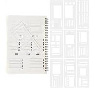 Pack of 9 Journal Stencils Handmade Planner Stencils Flexible Calendar Stencils Flexible Recording Templates Reusable Journal Accessories for Daily Planning, Notebooks, Scrapbooks
