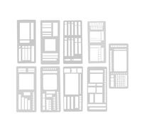 Pack of 9 Lightweight Acrylic Schedule Stencils Designed for Newcomers with Clear Instructions in Various Configuration Flexible Planner Templates