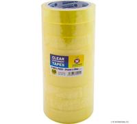 Pack Of 9 Rolls Clear Packing Tape 24mm X 50M Stationary Parcel Sellotape
