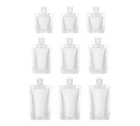 Pack of 9 Travel Cosmetic Containers 30/50/100 ml, Refillable Empty Squeeze Bag, Transparent Clamshell Packaging Bag, Makeup Liquid Pack Bag for Lotion, Shampoo, Hand Soap