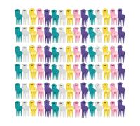 Pack of 90 Animal Fruit Skewers - 1 Design Fruit Forks Children (Alpaca) | BPA-Free ABS Plastic Forks for Mepal Lunch Box, Lunch Box & Piekser Finger Food