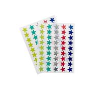 Pack of 90 Assorted Primary Colours 15mm Self-Adhesive Shiny Stars