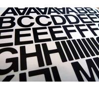 Pack of 90 x 1" (25mm) Black Vinyl Sticky Letters & Numbers, Self-Adhesive, Stick on, Cut-to-Shape, Waterproof Lettering for Signs, Vehicles, Boats, Posters & School Projects