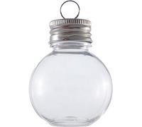 Pack of 96 Drinking Fillable Gin Bauble - 50ml with Silver Lids