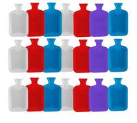 Pack of 96 Hot Water Bottles Wholesale Bulk 500ml (0.5L) Small Size - Ribbed Rubber for Heat Therapy - Mini Hot Water Bag 22x13cm - Ideal for Care Homes, Hospitals, Charities