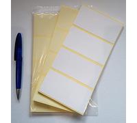 Pack of 96 Plain White, Size 100mmx50mm Sticky Address Labels Stickers Stickyl. Blank Postage Stickers for use Kitchen Office Printer Bar Code Pin