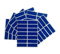 Pack of 98 Blue 12x38mm Rectangular Labels - Adhesive Stickers