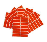 Pack of 98 Orange 12x38mm Rectangular Labels - Adhesive Stickers