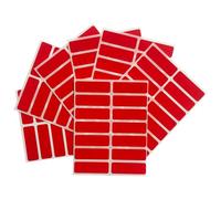 Pack of 98 Red 12x38mm Rectangular Labels - Adhesive Stickers