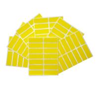 Pack of 98 Yellow 12x38mm Rectangular Labels - Adhesive Stickers