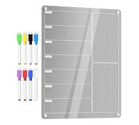 Pack of Acrylic Dry Erases Board for Refrigerator with to Do Lists and Weekly Meal Planner Features Planner Board