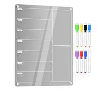 Pack of Acrylic Dry Erases Board for Refrigerator with to Do Lists and Weekly Meal Planner Features Whiteboard