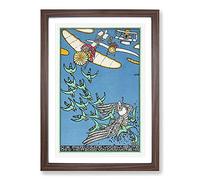Pack of Birds by Moriz Jung Framed Print | A2 Walnut Framed Wall Art | Ready to Hang | Modern Nature Picture | Living Room Bedroom Lounge Office