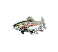 Pack of Coloured Trout Stickers - Vinyl Sticker for Fish Fishing Enthusiasts and Nature Decoration, Water and UV Resistant 8 cm