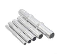 Pack of Five Aluminium A/C Hose Barbs Perfect for Connecting Tubes Sized Between Eight and Seventeen Millimeters