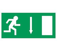 Pack of five - Arrow Down & Running Man Symbol Only Sign - 300x150mm - L32