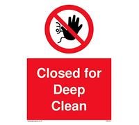 Pack of five - Closed for Deep Clean Sign - 150x200mm - A5P