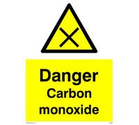 Pack of five - Danger Carbon Monoxide Sign - 150x200mm - A5P