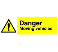 Pack of five - Danger Moving Vehicles Sign - 300x100mm - L31