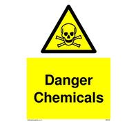 Pack of five - Dangerous Chemicals Sign - 150x200mm - A5P
