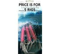 Pack of FIVE Deep Sea Octopus Sea Fishing Rigs to 8/0 Hook