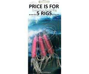 Pack of FIVE Deep Sea Octopus Sea Fishing Rigs to 8/0 Hook