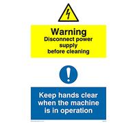 Pack of five - Disconnect Power Supply Sign - 100x150mm - A6P