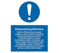 Pack of five - Dishwashing Machine Rules Sign - 150x200mm - A5P