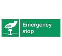 Pack of five - Emergency Stop Sign - 300x100mm - L31