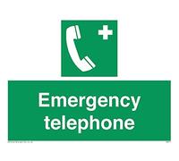 Pack of five - Emergency Telephone Sign - 200x150mm - A5L