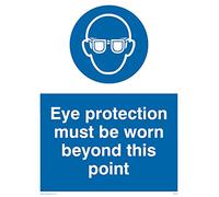 Pack of five - Eye Protection Must Be Worn Beyond This Point Sign - 150x200mm - A5P