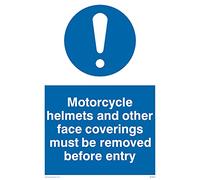 Pack of five - Face Covering Helmets Removed Sign - 100x150mm - A6P