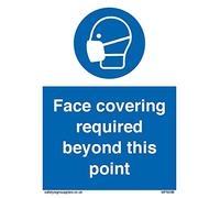 Pack of five - Face covering required beyond this point Sign - 75x100mm - A7P