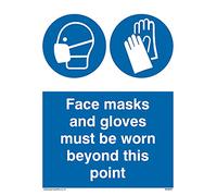 Pack of five - Face masks and gloves must be worn beyond this point Sign - 150x200mm - A5P