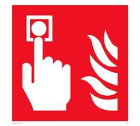 Pack of five - fire alarm call point symbol only Sign - 200x200mm - S20