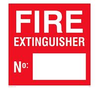 Pack of five - Fire Extinguisher Number Sign - 200x200mm - S20