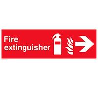 Pack of five - Fire Extinguisher Right Sign - 300x100mm - L31