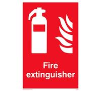 Pack of five - Fire Extinguisher Sign - 100x150mm - A6P