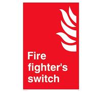 Pack of five - Fire Fighter's Switch Sign - 100x150mm - A6P
