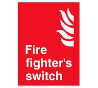 Pack of five - Fire Fighter's Switch Sign - 150x200mm - A5P