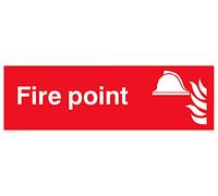 Pack of five - Fire Point Sign - 300x100mm - L31