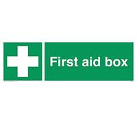 Pack of five - First Aid Box Sign - 300x100mm - L31