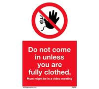 Pack of five - Funny no admittance Mum at work Sign - 100x150mm - A6P